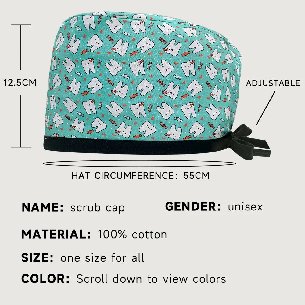 Gorro Quirúrgico Estampado de Dibujos Animados