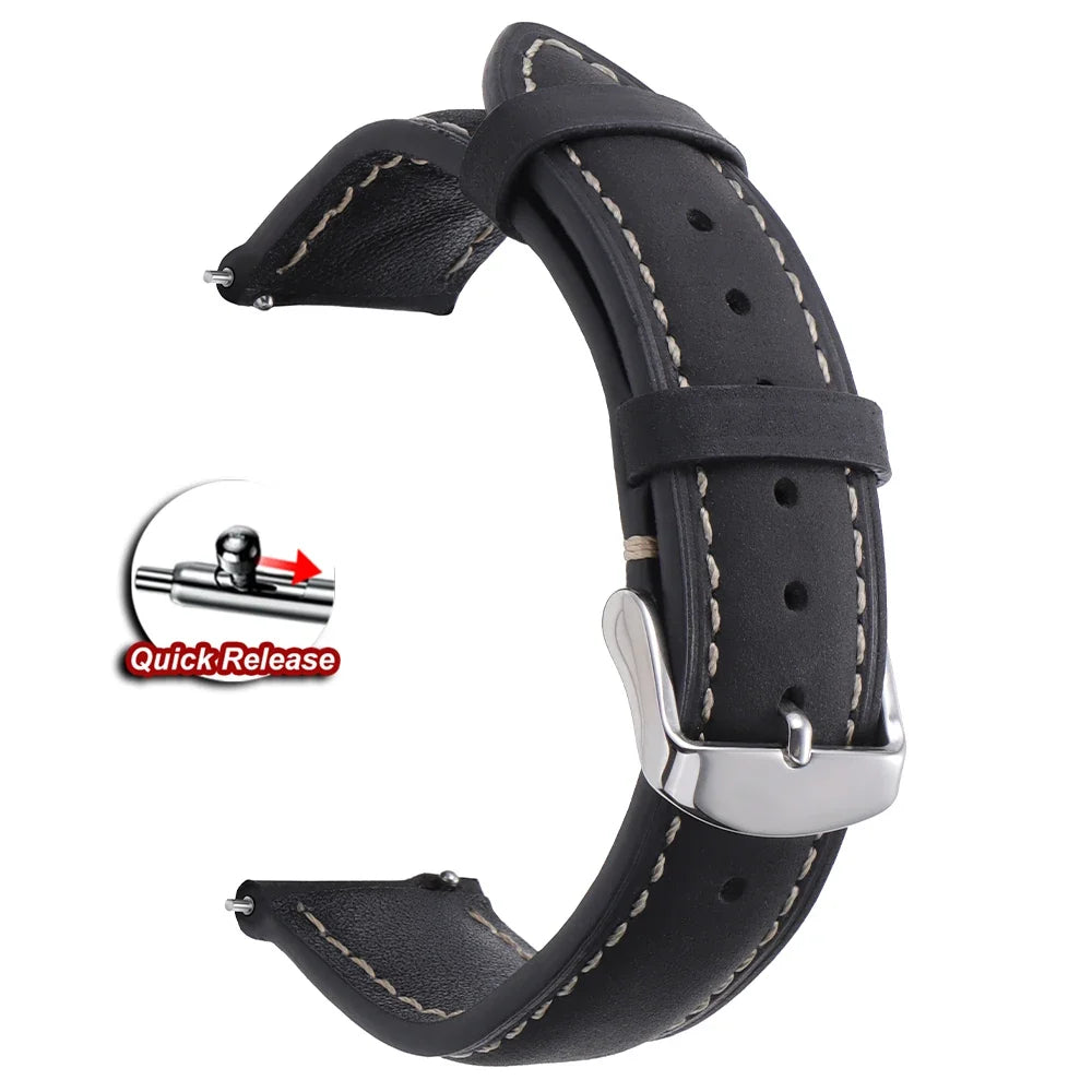 Motorola Moto Watch Vintage Stitched Leather Band