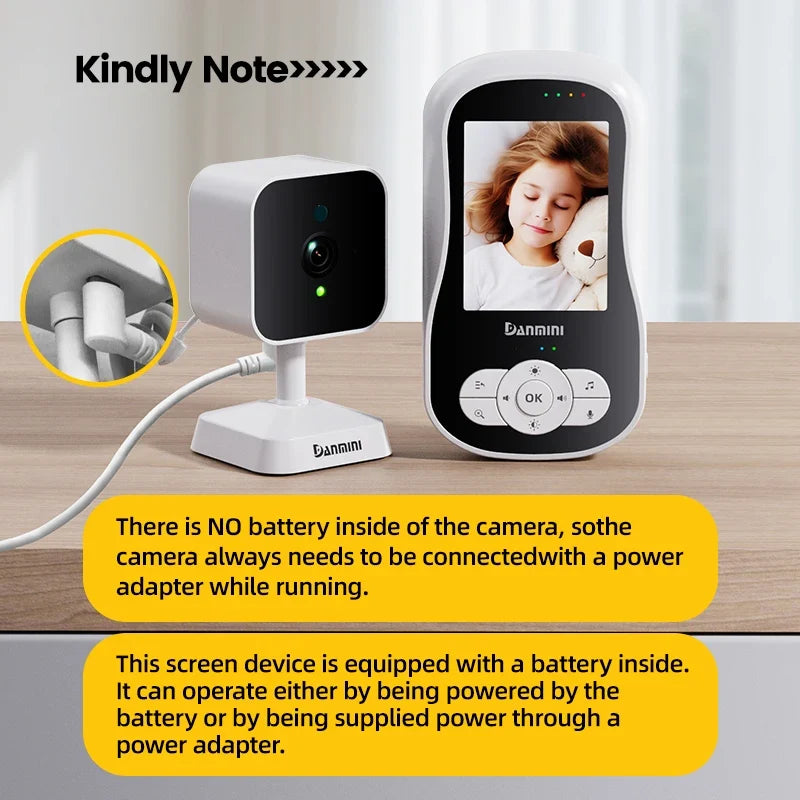 Baby Monitor Two-Way Audio Voice Intercom Infrared Night Vision Baby