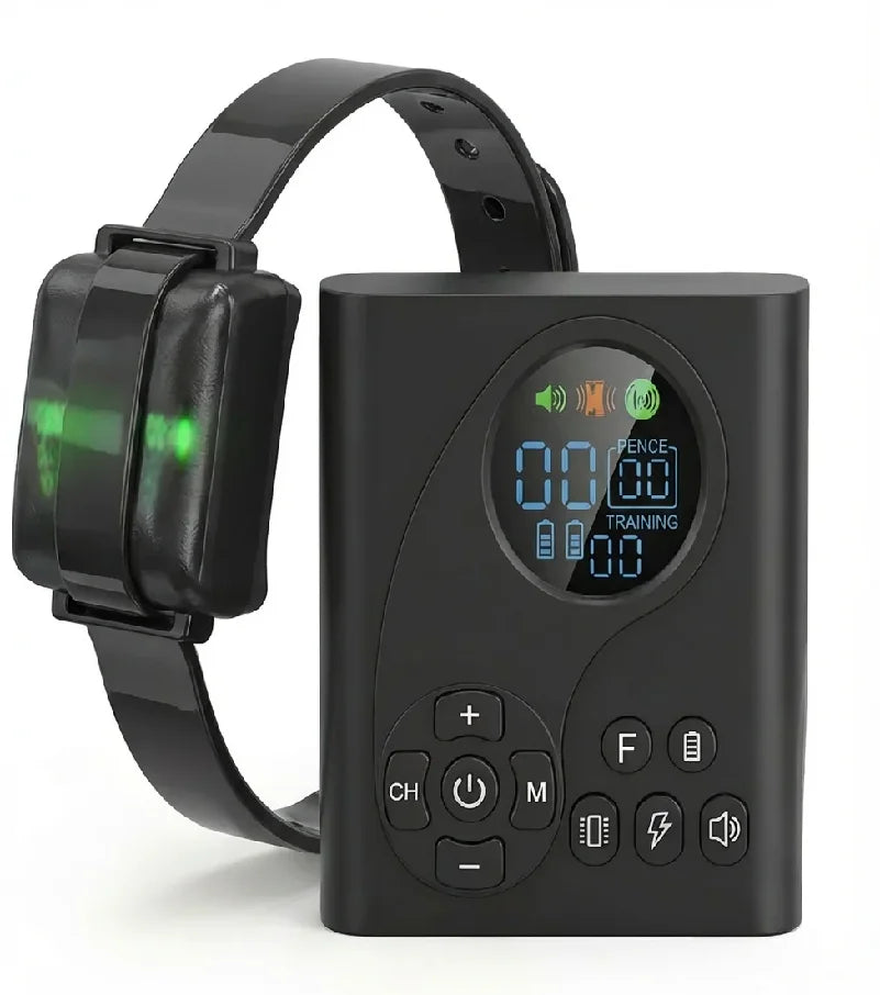 Electric Dog Fence Wireless with Remote Trainer, 2-in-1 Pet Training System, Waterproof Shock Collar for Dogs, Anti-Bark Control