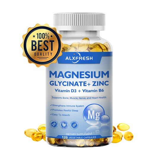Magnesio+Zinc D3: Potencia Cerebral, Sueño y Concentración 500mg