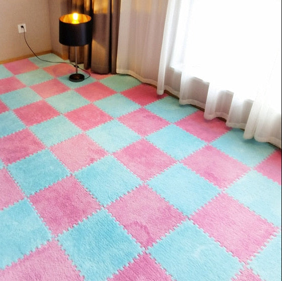 Baldosas de alfombra de felpa
