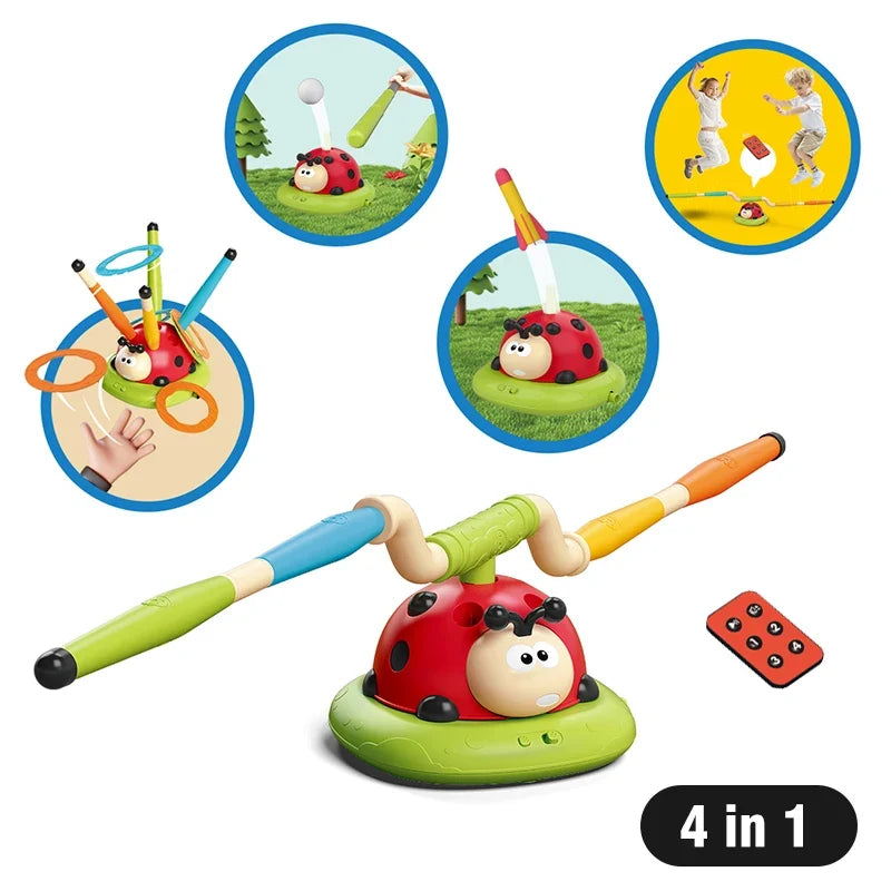 Electric Rope Skipping Machine Automatic Remote Control Jumping Rope Digital Counter Indoor Outdoor Exercise Toys Games for Kids