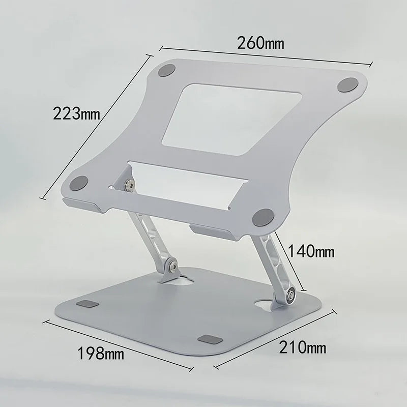 XMSJ Laptop Stand Adjustable Carbon Steel Notebook Tablet Stand Up to 17 Inch Macbook Laptop Portable Foldable Cooling Holder