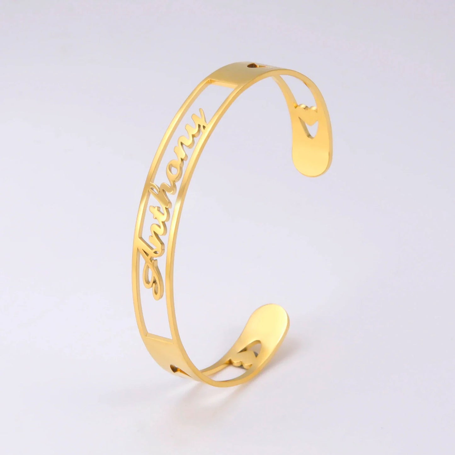 Personalized Name Bracelet for Women Men Custom Jewelry Stainless Steel Customized Bangle Gold Color Arabic Name Birthday Gifts