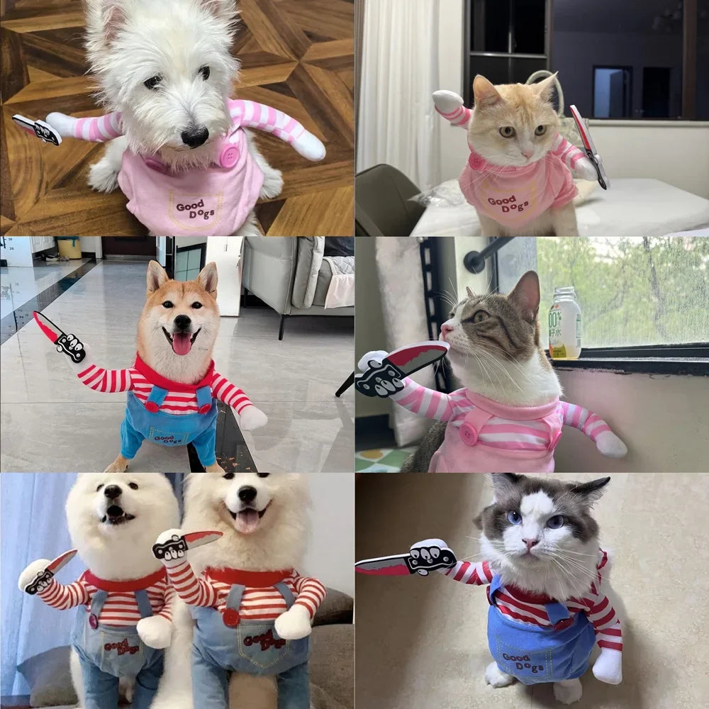 Dog Clothes For Small Medium Dogs Cats Christmas Funny Puppy Dressed Up Cosplay Costumes Chihuahua Yorkshire Pug Pet Clothing