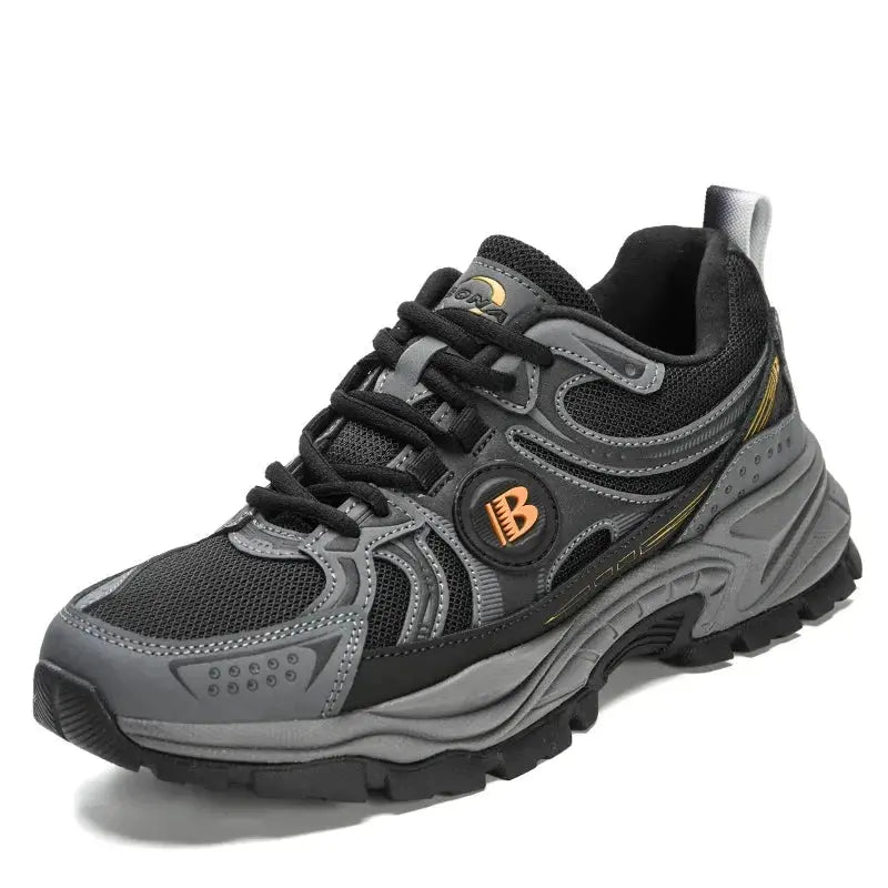 Men's Leather Mesh Running Shoes