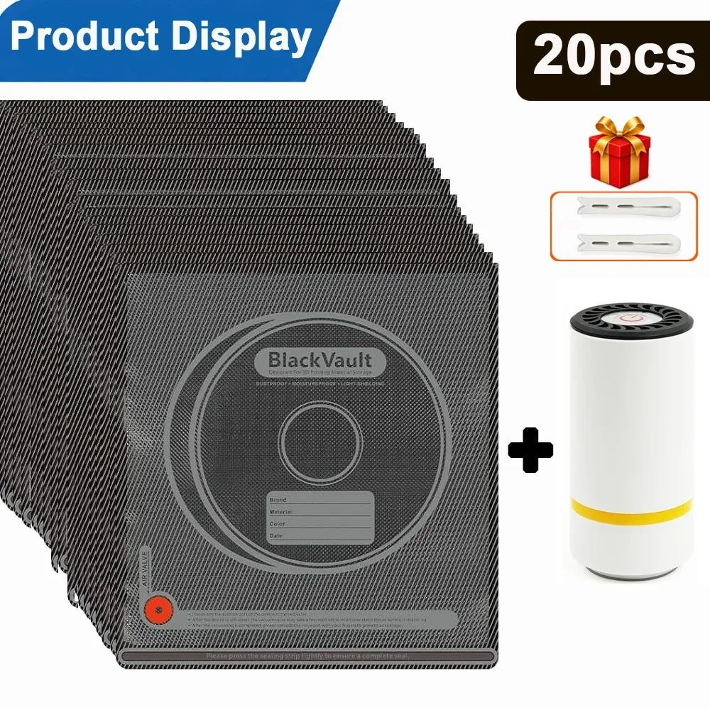 Black 3D Filament Vacuum Storage Bag Humidity Resistant Sealing Bag Keep Filament Dry Fit PLA ABS PETG TPU 3D Printer Filament