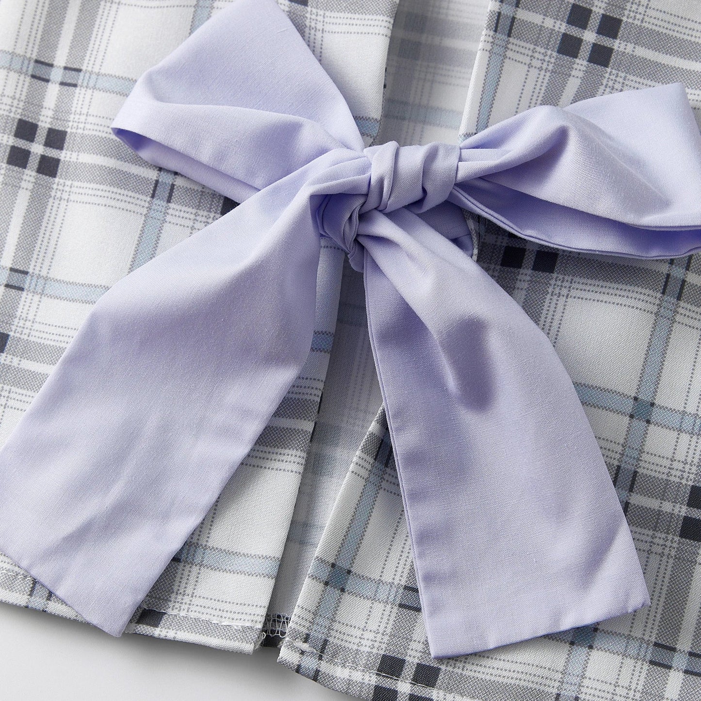 Women Sleepwear Long Sleeve Bow Tie Front Plaid Tops with Elastic Waist Pants Loose Fall Winter 2 Pieces Pajamas Sets