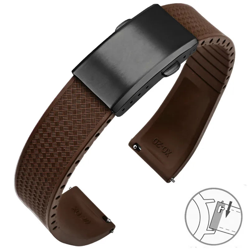 Polar Vantage, Grit X & Ignite FKM Rubber Band with Folding Clasp