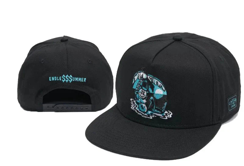 Gorra Ajustable de Béisbol con Visera Plana – Diseño Mano Calavera