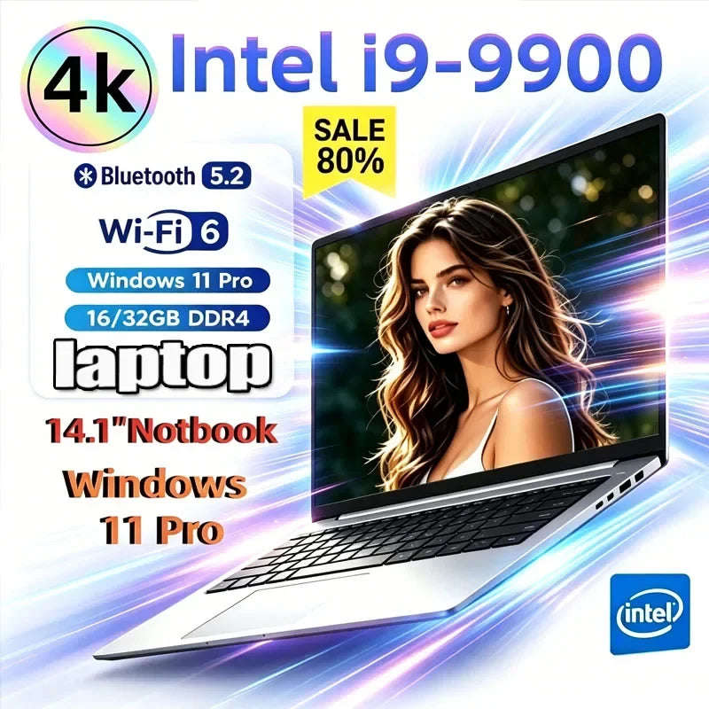14.1" Gaming Laptop Intel Core I9-9900 32gb+2tb Windows 11 1920x1080