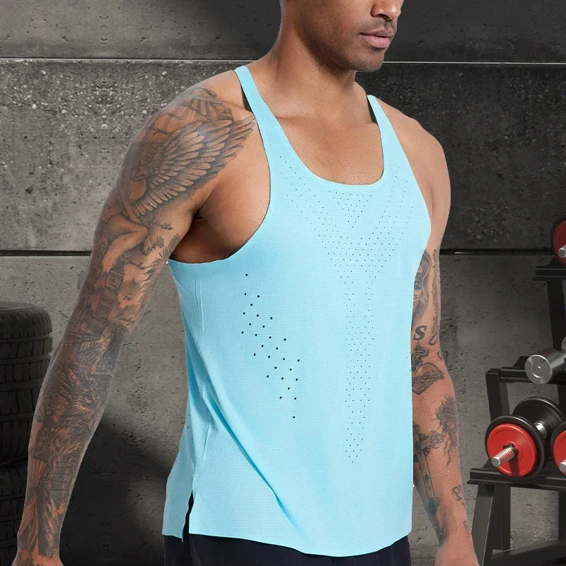 Men's Quick Dry Sleeveless T Shirt for Sports