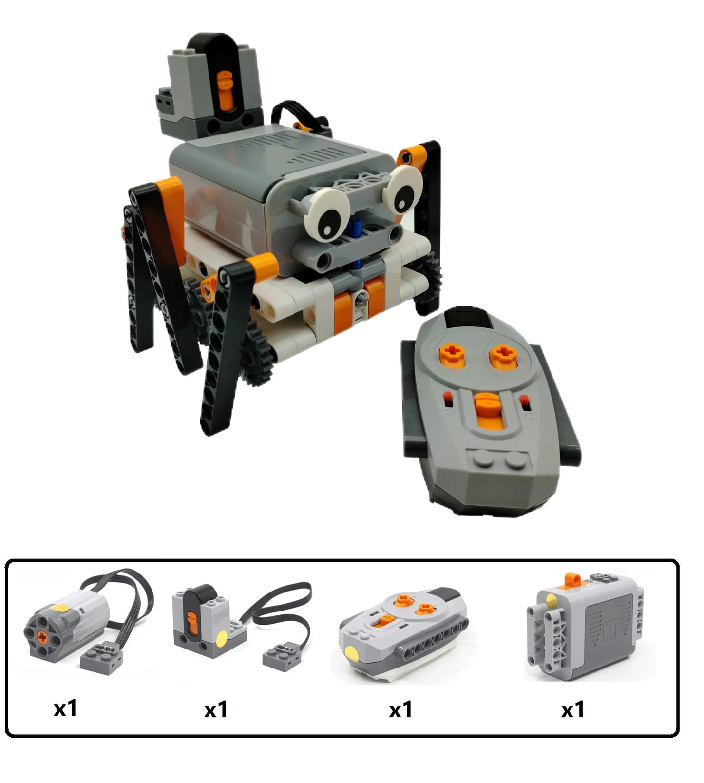 Technical Electric MOC Building Blocks 6-Leg Walking Robot RC Omnidirectional Robot Model DIY Bricks Blocks Toy Fot 14+