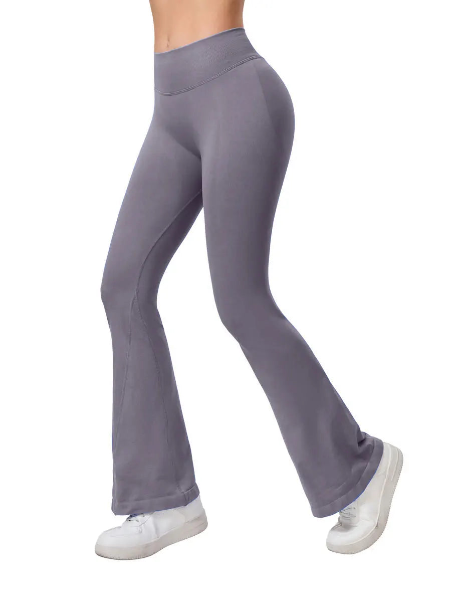NCLAGEN Impact Flares Scrunch Booty Women's Gym Leggings Seamless Fitness Workout Yoga Trousers Squat Proof Fashion Flared Pants