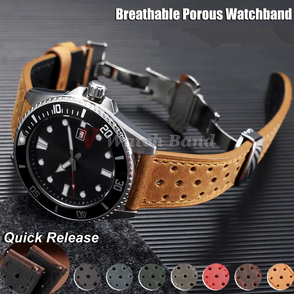 Amazfit Balance, GTR, GTS & Bip Perforated Racing Leather Band
