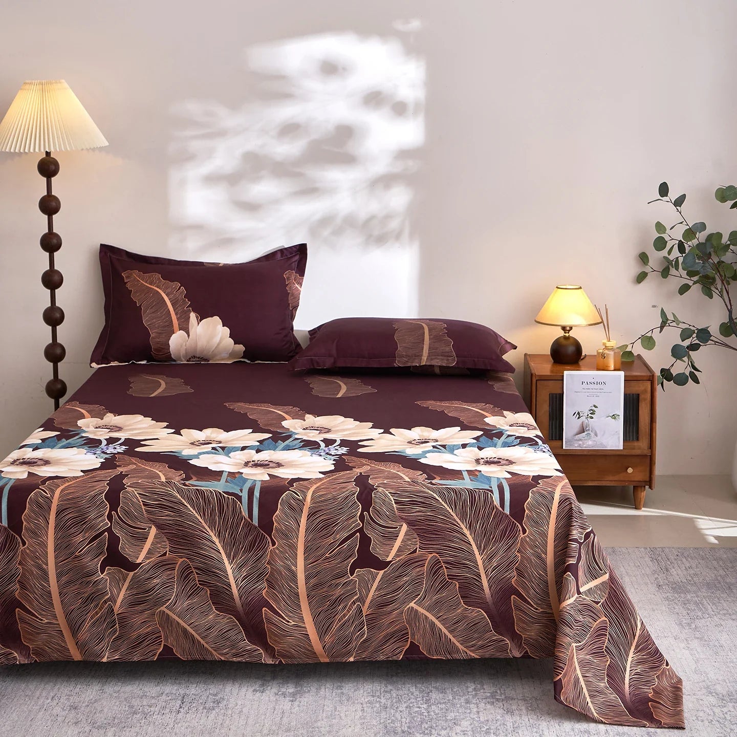 1 Piece of Printed Bed Sheet. Single Bed. Double Bed. Comfortable
