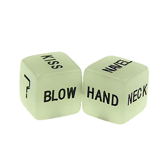 2PCS Sexy Dice Acrylic Fluorescence Dice Entertainment Toy Gambling Dice 6 Sides