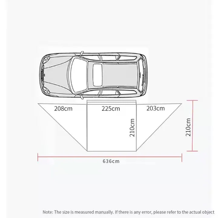 Weather-Resistant Vehicle-Mounted 180-Degree Outdoor Camping Freestanding Awning