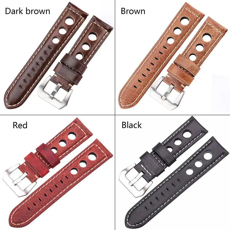 Suunto Race, Vertical & 9 Peak Three-Hole Leather Rally Band