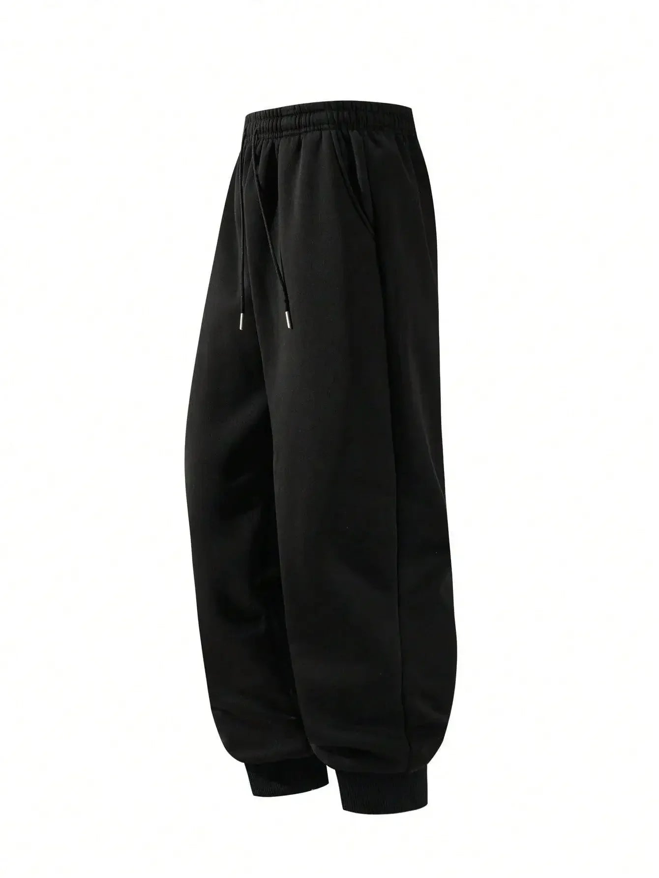 Chinese Pure Cotton Mens Black Harem Pants New Goku Print Loose Fit Autumn Casual Trousers Extra Large Size High Quality