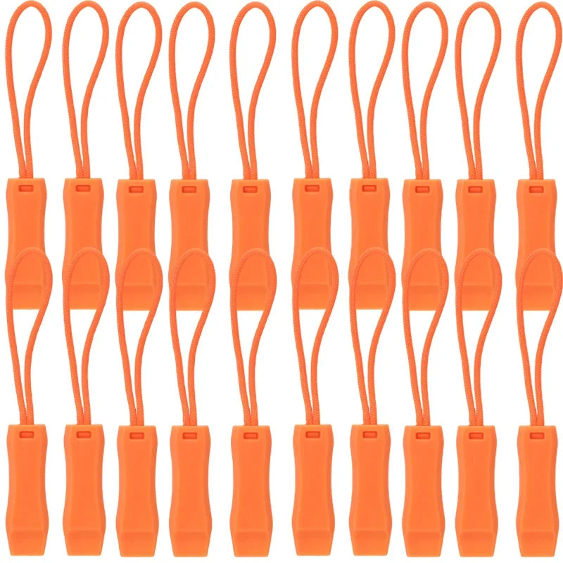 Outdoor Survival Whistle Camping Hiking Rescue Emergency Whistle Diving Survival Whistle Zipper Pull Combo for Backpack Tent