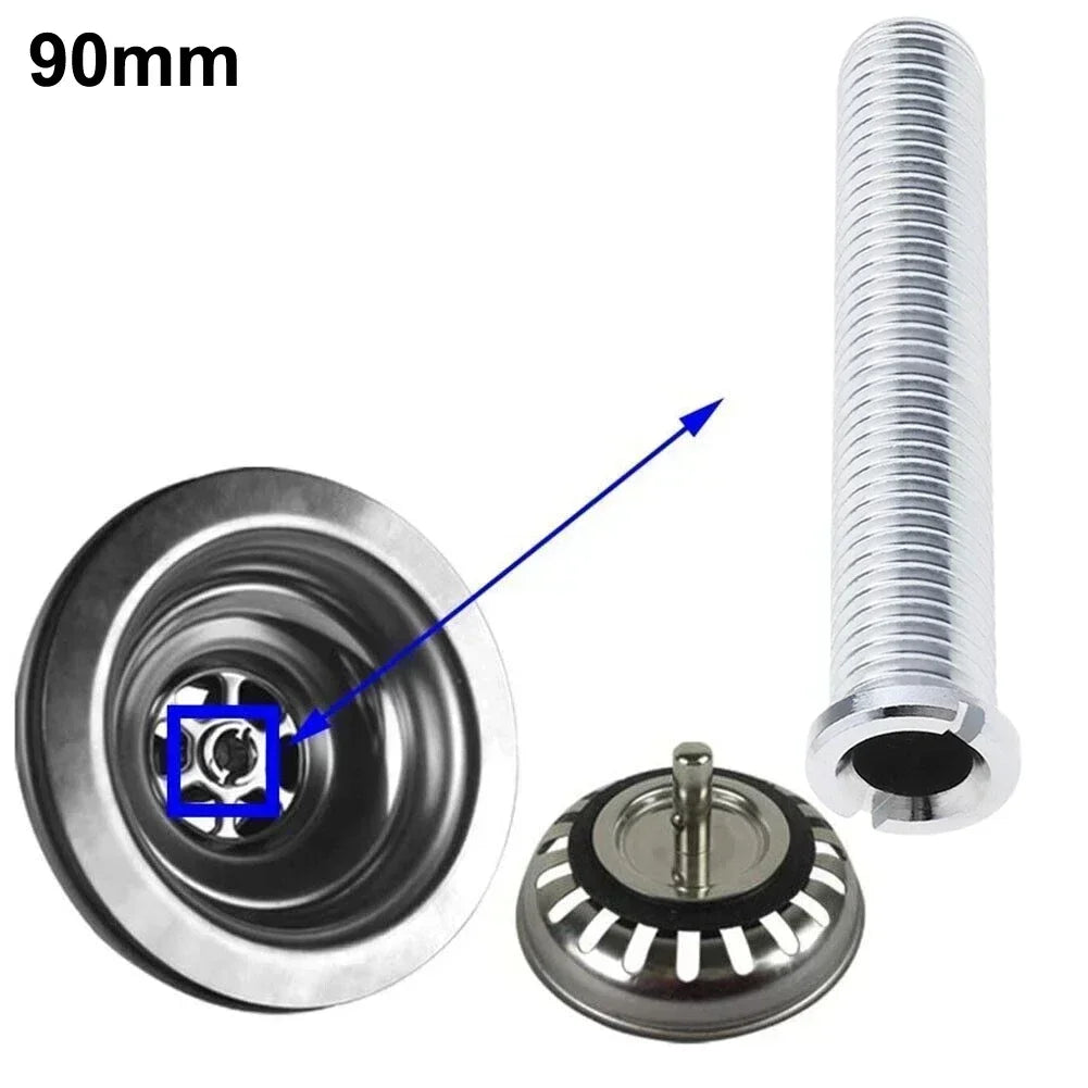 90mm Kitchen Bathroom Sink Accessories Strainer Waste Threaded Bolt Connector Kitchen Sink Bolt Kitchen Drain Pipe