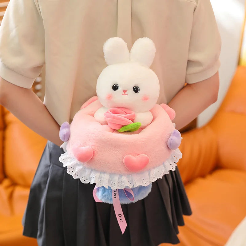 Conejo de peluche de ramo