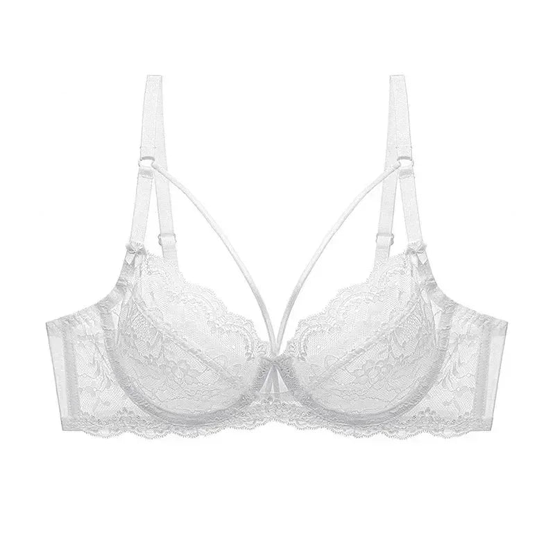 Logirlve Wholesale 3PCS Ropa Interior Sexy Mujer Sujetadores de Encaje Huecos Sujetador Ultrafino Lencería de Mujer Sujetador de Talla Grande