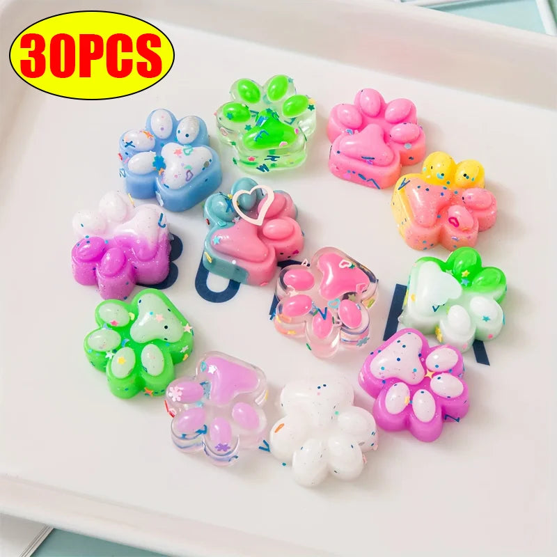 10/ /40/50pcs Mini Cute Cat Claw Plush Pinch Fun, Colorful