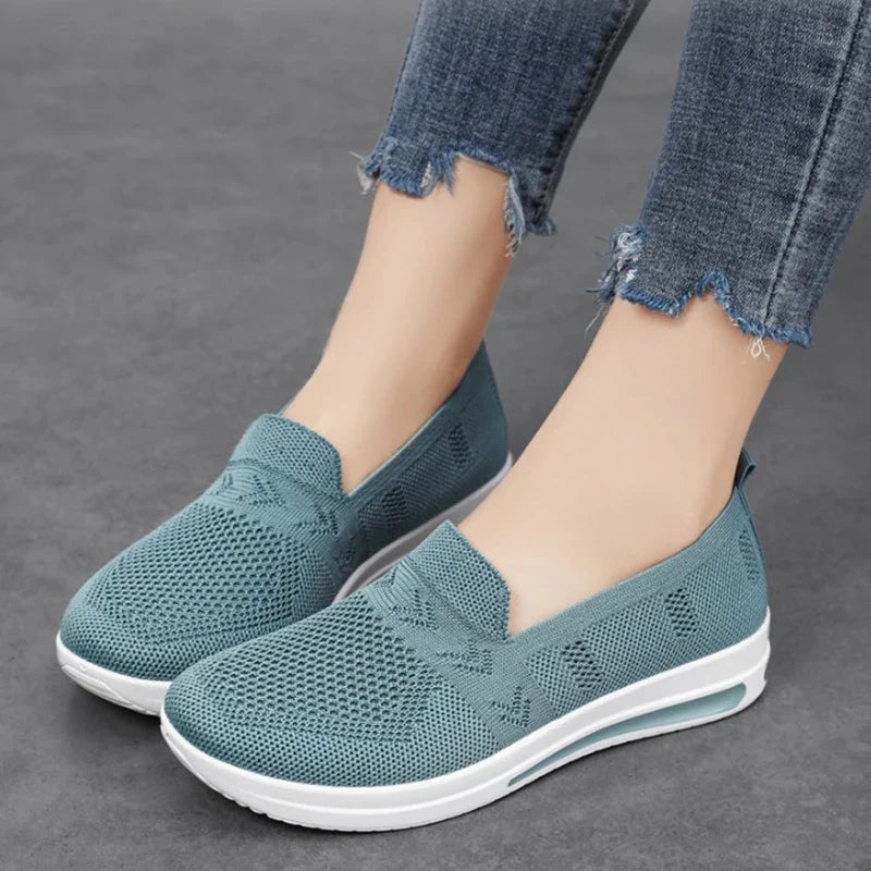 Spring New Women's Sports Shoes, Fashionable, Breathable, Lightweight, Non-slip, Wear-resistant, Casual Sports Shoes, Flat Shoes
