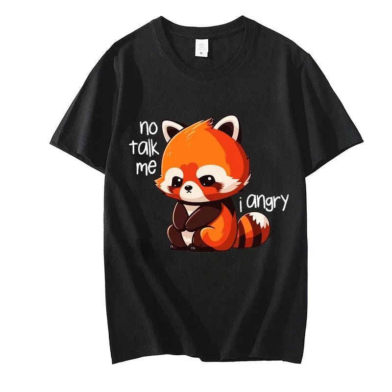 Camiseta de panda rojo "No me hables, estoy enfadado"