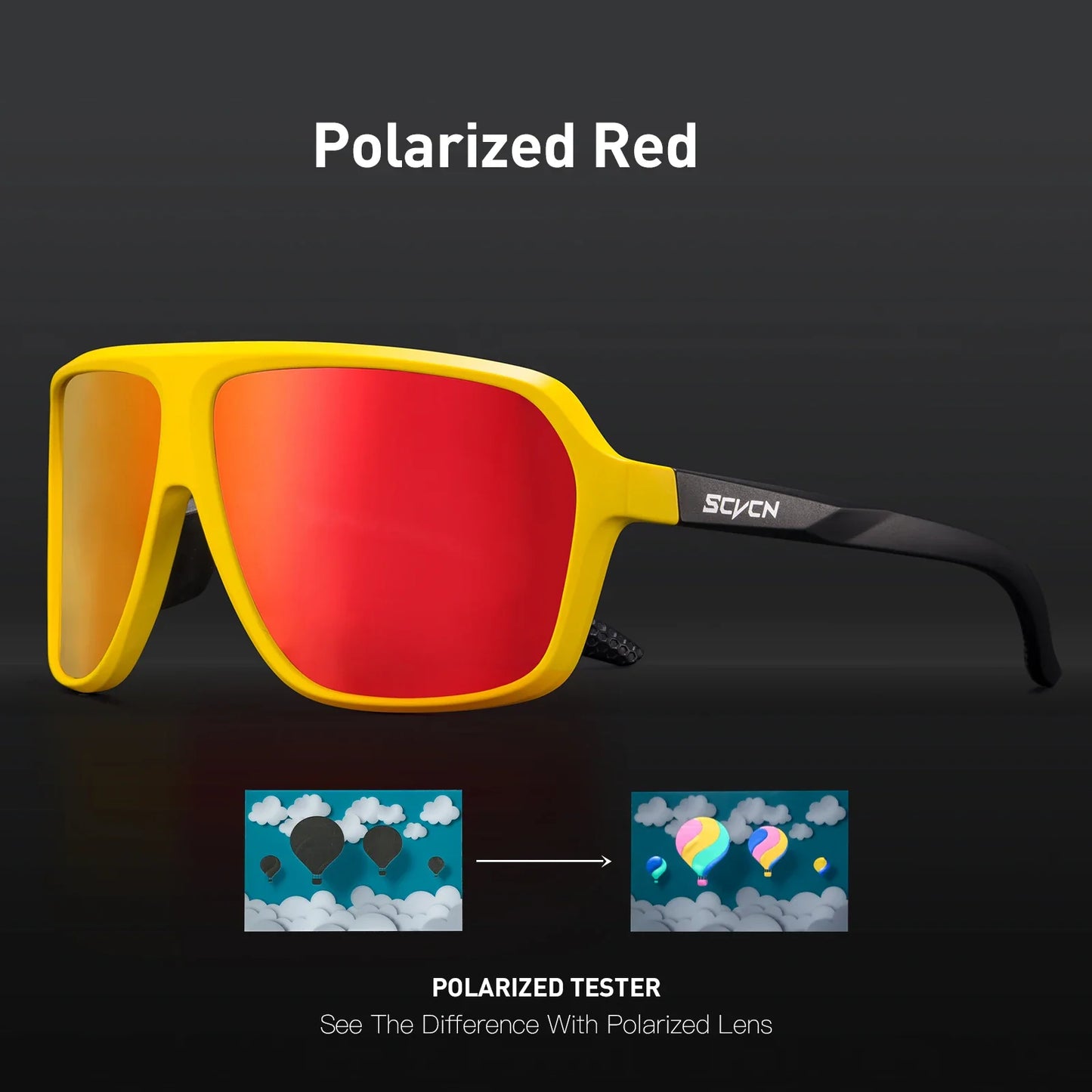 SCVCN Polarized Cycling Glasses Men Women Outdoor Sports Running Sunglasses Mountain Road Bicycle Glasses UV400 Safety Eyewear