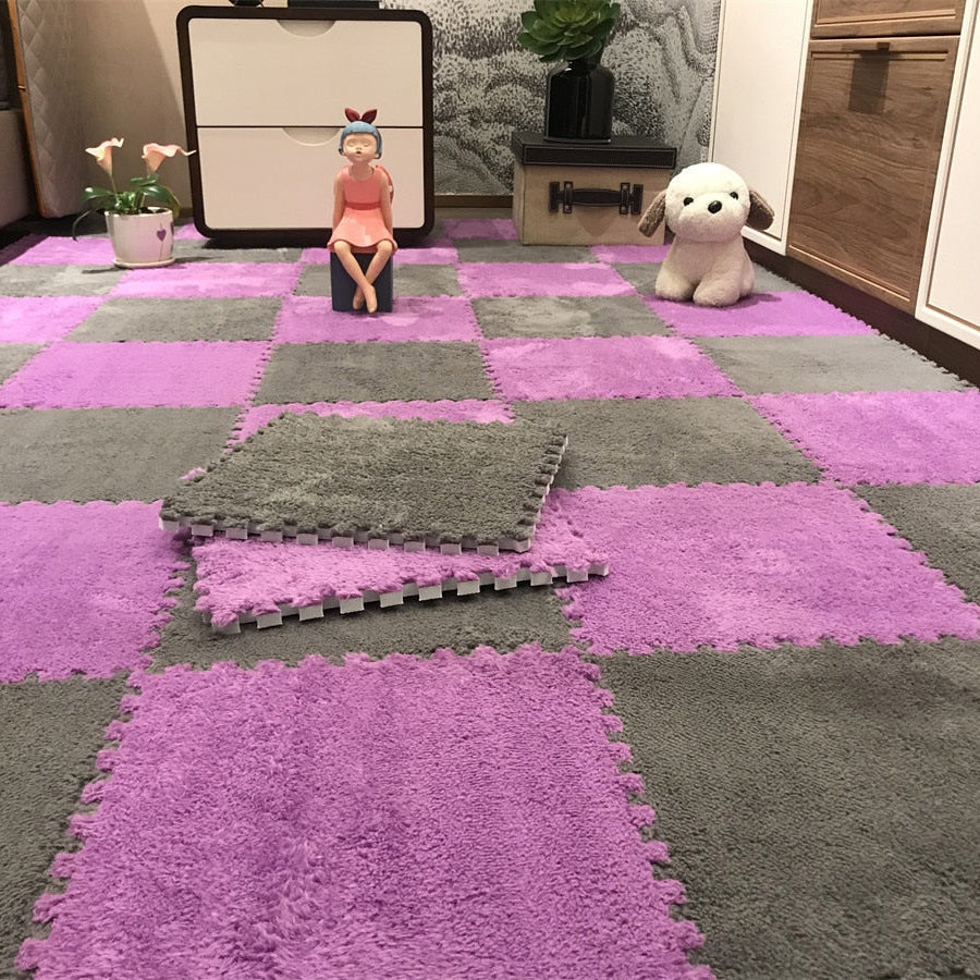 Baldosas de alfombra de felpa