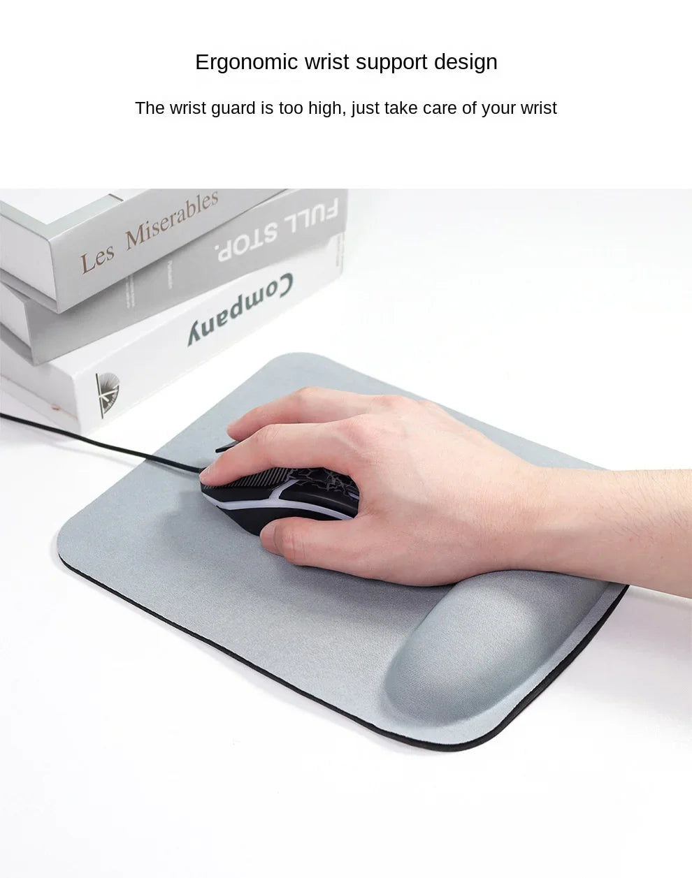 EVA Foam Wrist Mouse Pad Simple Solid Color Comfortable Thick Sponge Mouse Gaming Pc Keyboard Desk Mat 210X230MM
