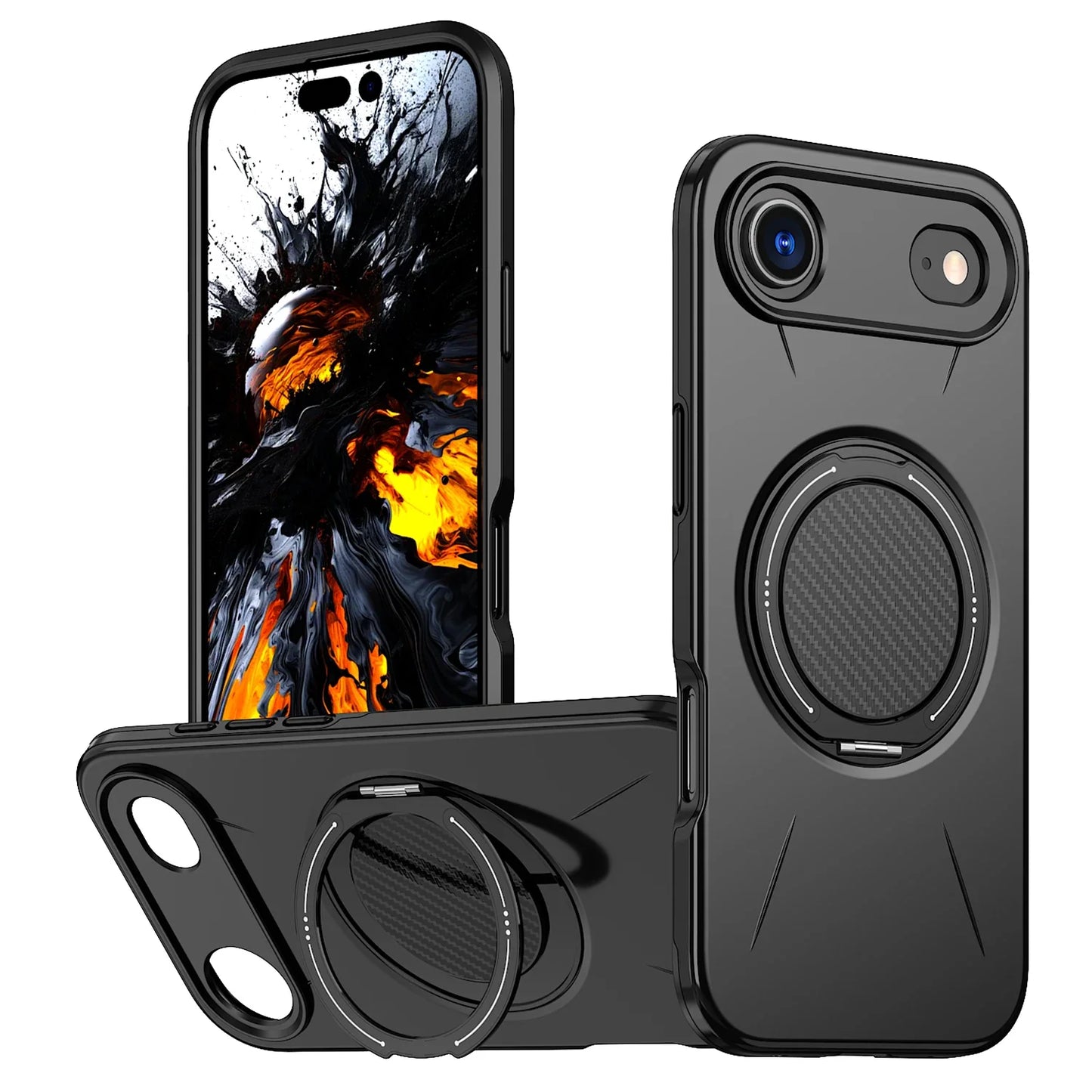 360° Rotate Bracket Military Shockproof Case For iPhone 17 Air 16 15 14 Plus 13 12 11 Pro Max Magnetic Heavy Duty Defender Cover