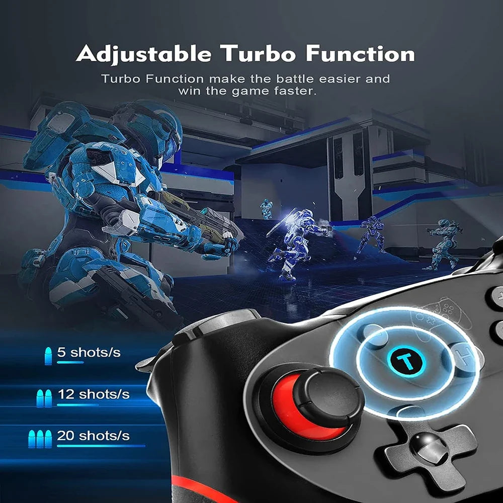 Wireless Controller For Switch2/Lite/NS Oled Console Bluetooth-Compatible Gamepad Android Phone PC Joystick Controle with 6-Axis