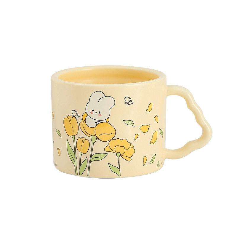Tazas de Conejito de Flores