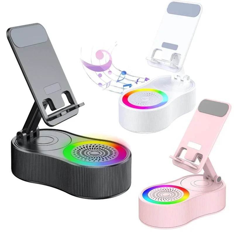 Nuevo soporte para teléfono celular con luz LED y altavoz Bluetooth