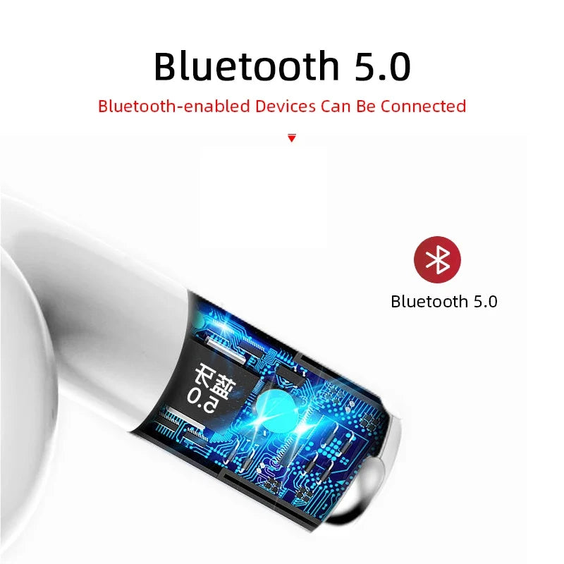 TWS Bluetooth Earphones 9D Stereo Wireless Headphone In-Ear HiFi Earbuds Hands-Free Headset With Microphone