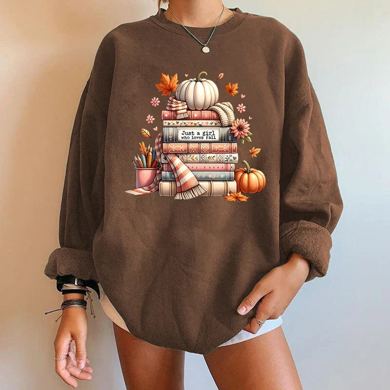 Autumn Spring Women's Sweatshirt featuring a Y2K Pumpkin Design