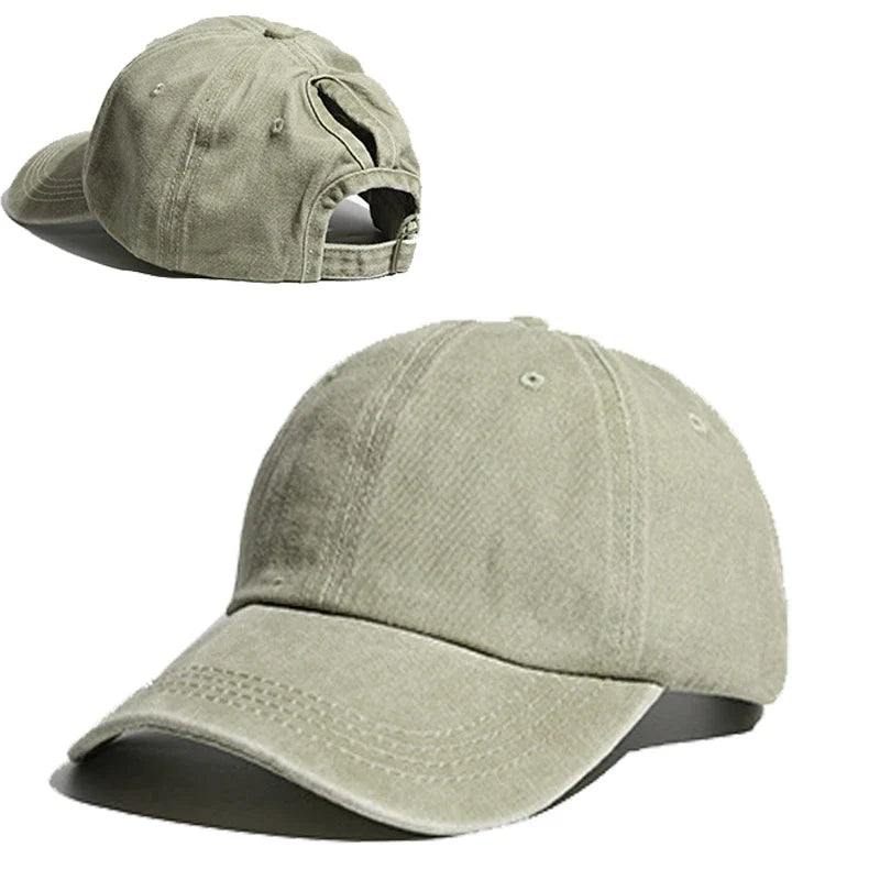 Distressed Ponytail Baseball Cap