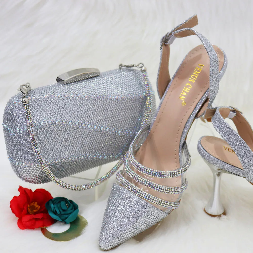 Conjunto a juego de zapatos y bolso nuevos HGB1-1
