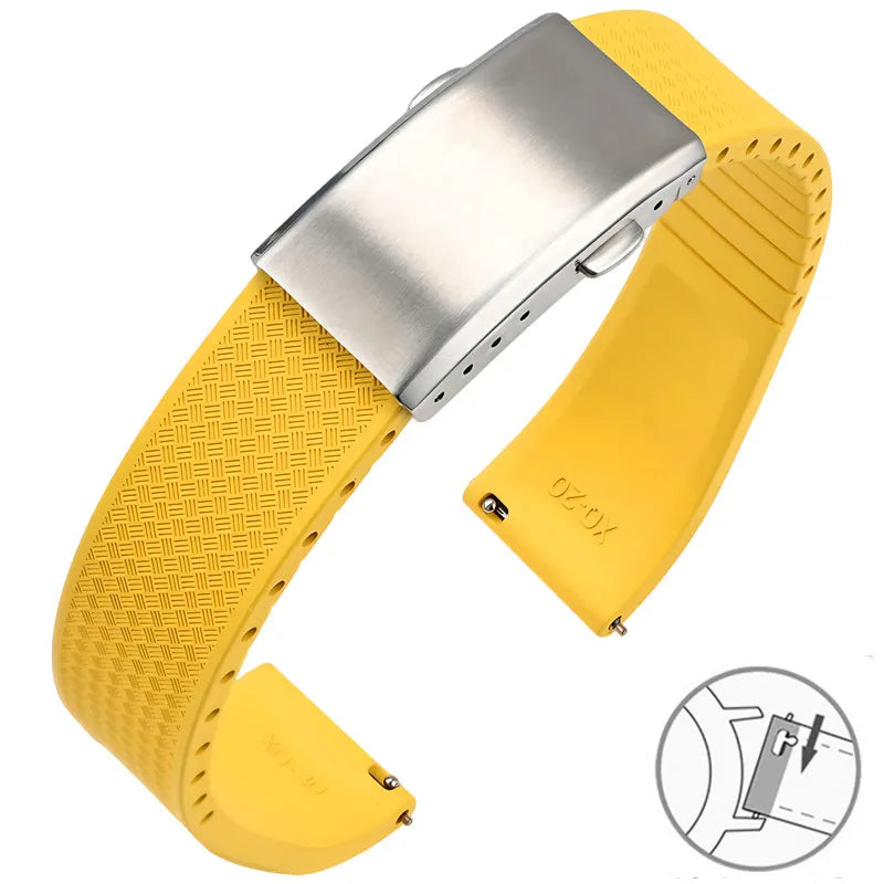 Amazfit Balance, GTR, GTS & Bip FKM Rubber Band with Folding Clasp