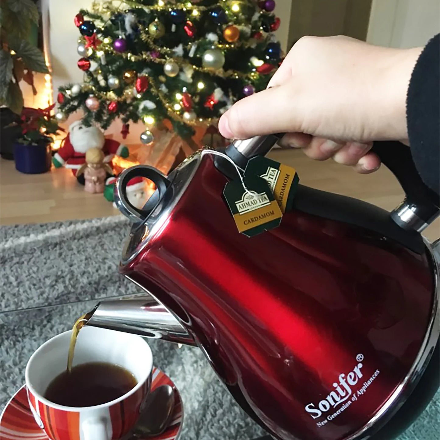 1.2l Colorful 304 Stainless Steel Electric Kettle 1500w Household 220V