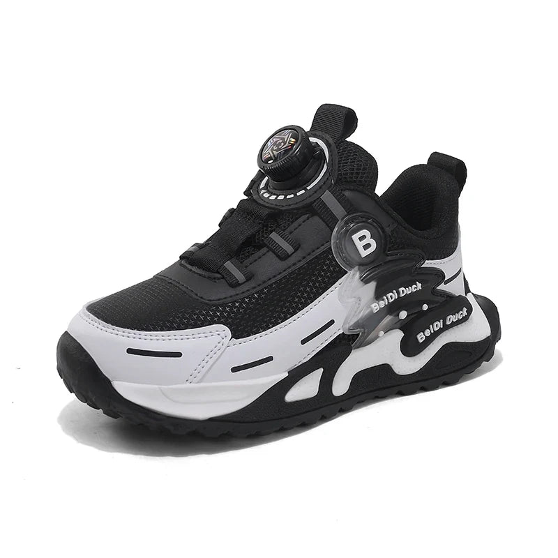 Children Casual Shoes Autumn Winter PU Leather Sneakers for Kids Fashion Patchwork Sports Shoes Boys Girls Gym Trainers 2026 New