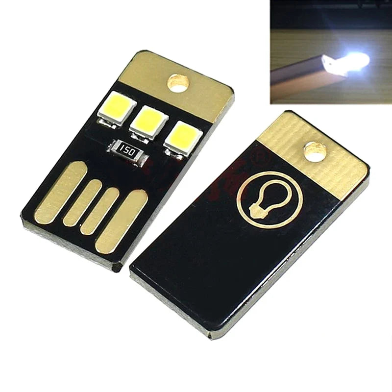 【Camping Night Hiking Tent Lamp Light Outdoor Portable Energy Saving Flashlight Mini USB LED Keychain Night】