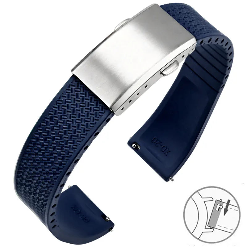 Amazfit Balance, GTR, GTS & Bip FKM Rubber Band with Folding Clasp