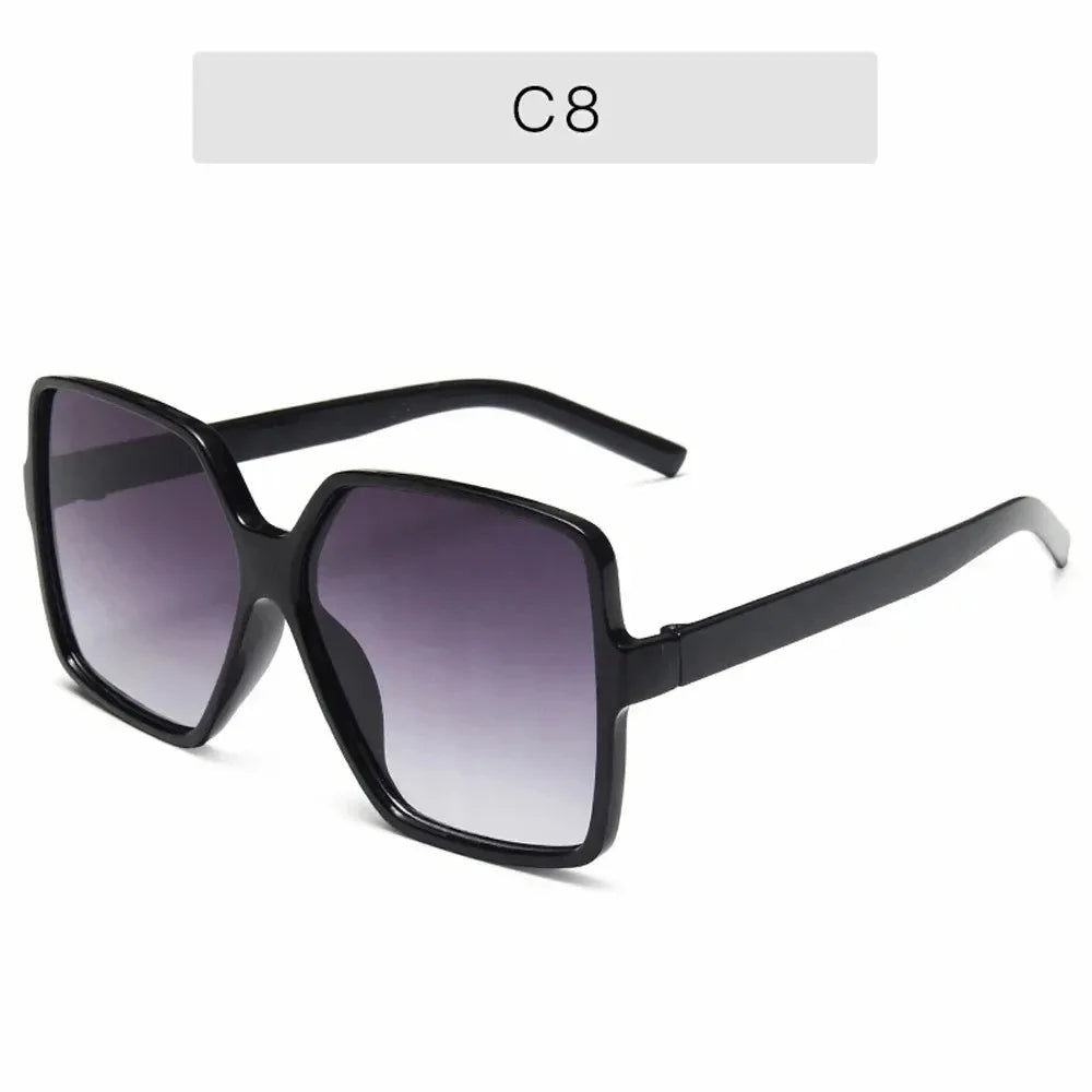 Oversized Square Fashion Gradient Color Sunglasses for Men and Women Driving Beach Party Travel Use
