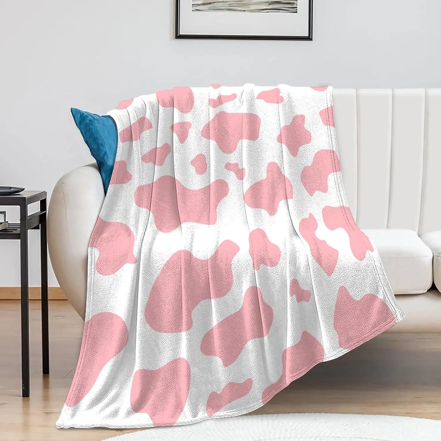 Manta de Franela Estampado de Vaca